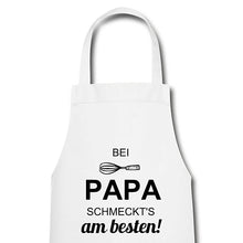 Lade das Bild in den Galerie-Viewer, Kochschürze für Männer - bei Papa schmeckt's am besten!