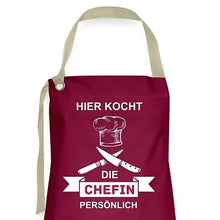 Lade das Bild in den Galerie-Viewer, Kochschürze - Hier kocht die Chefin persönlich