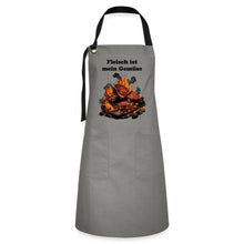 Lade das Bild in den Galerie-Viewer, Kochschürze - Fleisch ist mein Gemüse - Grau/Schwarz