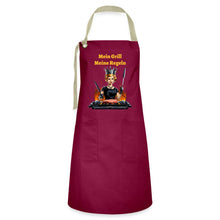 Lade das Bild in den Galerie-Viewer, Grillschürze - Mein Grill Meine Regeln - Burgunderrot / Sandfarben