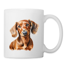 Lade das Bild in den Galerie-Viewer, Tasse - Dackel mit braunem Fell - weiß