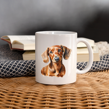 Lade das Bild in den Galerie-Viewer, Tasse - Dackel mit braunem Fell - weiß