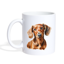 Lade das Bild in den Galerie-Viewer, Tasse - Dackel mit braunem Fell - weiß