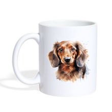 Lade das Bild in den Galerie-Viewer, Gemalter Dackel - Tasse - weiß