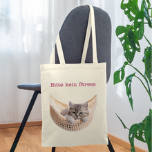 Lade das Bild in den Galerie-Viewer, Stoffbeutel mit Katze - bloß kein Stress - Natur
