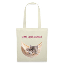 Lade das Bild in den Galerie-Viewer, Stoffbeutel mit Katze - bloß kein Stress - Natur