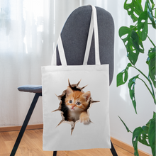 Lade das Bild in den Galerie-Viewer, Stoffbeutel mit Kätzchen - weiß