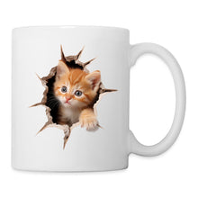 Lade das Bild in den Galerie-Viewer, Tasse mit Kätzchen - weiß