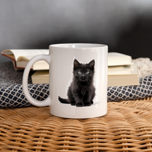 Lade das Bild in den Galerie-Viewer, Tasse - Schwarzes Kätzchen - weiß