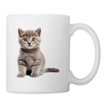 Lade das Bild in den Galerie-Viewer, Tasse - Graues Kätzchen - weiß