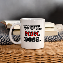 Lade das Bild in den Galerie-Viewer, Tasse - Wife. Mom. Boss. - weiß