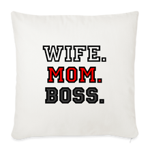 Lade das Bild in den Galerie-Viewer, Kissen - Wife. Mom. Boss. - Naturweiß