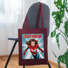 Lade das Bild in den Galerie-Viewer, Jutebeutel - SUPERMOM - Burgunderrot
