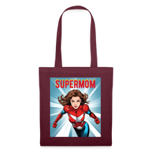 Lade das Bild in den Galerie-Viewer, Jutebeutel - SUPERMOM - Burgunderrot