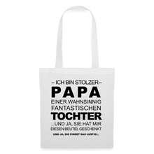 Lade das Bild in den Galerie-Viewer, Stoffbeutel - Ich bin stolzer Papa - weiß