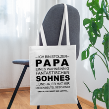 Lade das Bild in den Galerie-Viewer, Stoffbeutel - Ich bin stolzer Papa - weiß