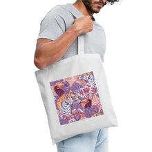 Lade das Bild in den Galerie-Viewer, Design Jutebeutel - Flowers and Animals - Weiß