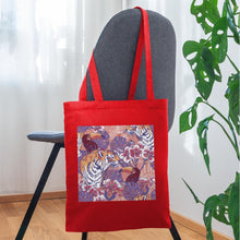 Lade das Bild in den Galerie-Viewer, Design Jutebeutel - Flowers and Animals - Rot