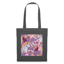 Lade das Bild in den Galerie-Viewer, Design Jutebeutel - Flowers and Animals - Graphite