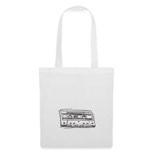 Lade das Bild in den Galerie-Viewer, Jutebeute mit Vintage Kassette - Weiß