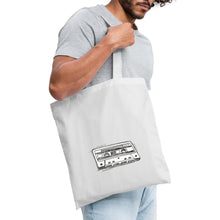 Lade das Bild in den Galerie-Viewer, Jutebeute mit Vintage Kassette - Weiß