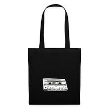 Lade das Bild in den Galerie-Viewer, Jutebeute mit Vintage Kassette - Schwarz