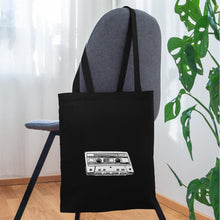 Lade das Bild in den Galerie-Viewer, Jutebeute mit Vintage Kassette - Schwarz