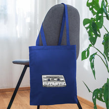 Lade das Bild in den Galerie-Viewer, Jutebeute mit Vintage Kassette - Royalblau