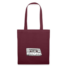 Lade das Bild in den Galerie-Viewer, Jutebeute mit Vintage Kassette - Burgunderrot