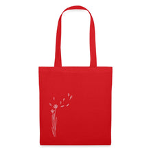 Lade das Bild in den Galerie-Viewer, Jutebeutel Blume im Wind - Rot