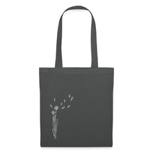 Lade das Bild in den Galerie-Viewer, Jutebeutel Blume im Wind - Graphite