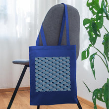 Lade das Bild in den Galerie-Viewer, Jutebeutel - Design WAVE - Royalblau