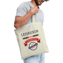 Lade das Bild in den Galerie-Viewer, Jutebeutel: Lehrerin weil Superheldin kein offizieller Beruf ist - Natur