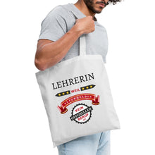 Lade das Bild in den Galerie-Viewer, Jutebeutel: Lehrerin weil Superheldin kein offizieller Beruf ist - Weiß