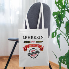 Lade das Bild in den Galerie-Viewer, Jutebeutel: Lehrerin weil Superheldin kein offizieller Beruf ist - Weiß