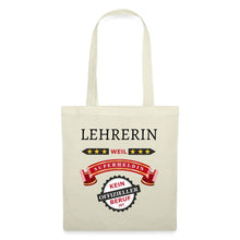 Lade das Bild in den Galerie-Viewer, Jutebeutel: Lehrerin weil Superheldin kein offizieller Beruf ist - Natur