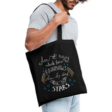 Lade das Bild in den Galerie-Viewer, Jutebeutel RAINBOW and STARS - Schwarz