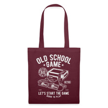 Lade das Bild in den Galerie-Viewer, Jutebeutel Vintage Gaming - Burgunderrot