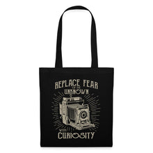 Lade das Bild in den Galerie-Viewer, Jutebeutel Vintage mit Kamera - Schwarz