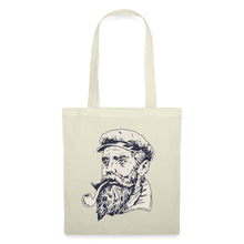 Lade das Bild in den Galerie-Viewer, Jutebeutel Vintage mit Männer-Portrait und Pfeife - Natur