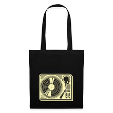 Lade das Bild in den Galerie-Viewer, Jutebeutel Vintage mit Plattenspieler - Schwarz
