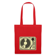 Lade das Bild in den Galerie-Viewer, Jutebeutel Vintage mit Plattenspieler - Rot