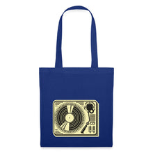 Lade das Bild in den Galerie-Viewer, Jutebeutel Vintage mit Plattenspieler - Royalblau