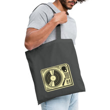 Lade das Bild in den Galerie-Viewer, Jutebeutel Vintage mit Plattenspieler - Graphite
