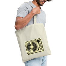 Lade das Bild in den Galerie-Viewer, Jutebeutel Vintage mit Plattenspieler - Natur