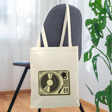 Lade das Bild in den Galerie-Viewer, Jutebeutel Vintage mit Plattenspieler - Natur