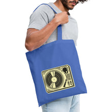 Lade das Bild in den Galerie-Viewer, Jutebeutel Vintage mit Plattenspieler - Hellblau
