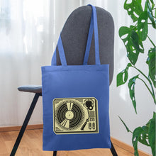 Lade das Bild in den Galerie-Viewer, Jutebeutel Vintage mit Plattenspieler - Hellblau