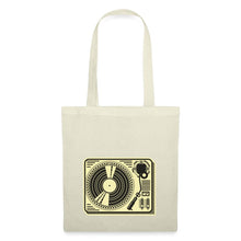 Lade das Bild in den Galerie-Viewer, Jutebeutel Vintage mit Plattenspieler - Natur