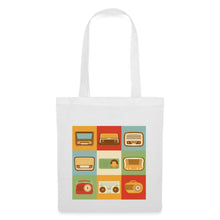 Lade das Bild in den Galerie-Viewer, Jutebeutel Vintage mit Radios - Weiß